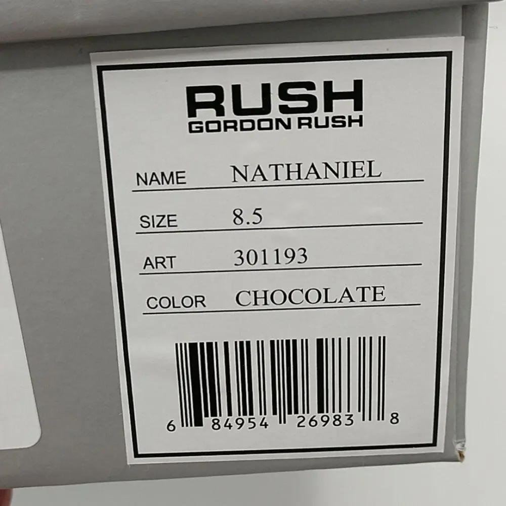 NWT in box Gordon Rush Nathaniel Chocolate Brown Leather Oxford size 8.5